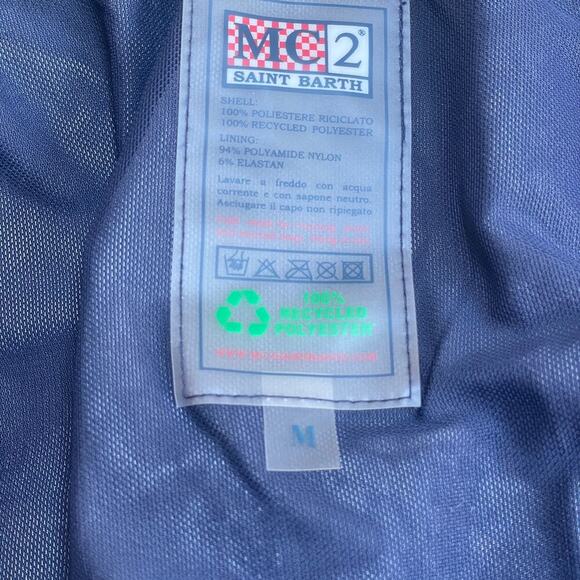 MC2 St Barth Swim Shorts/Trunks Mid-Length Caprese-Military Green Bandanna Print - Picture 7 of 16